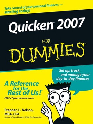 cover image of Quicken 2007 For Dummies